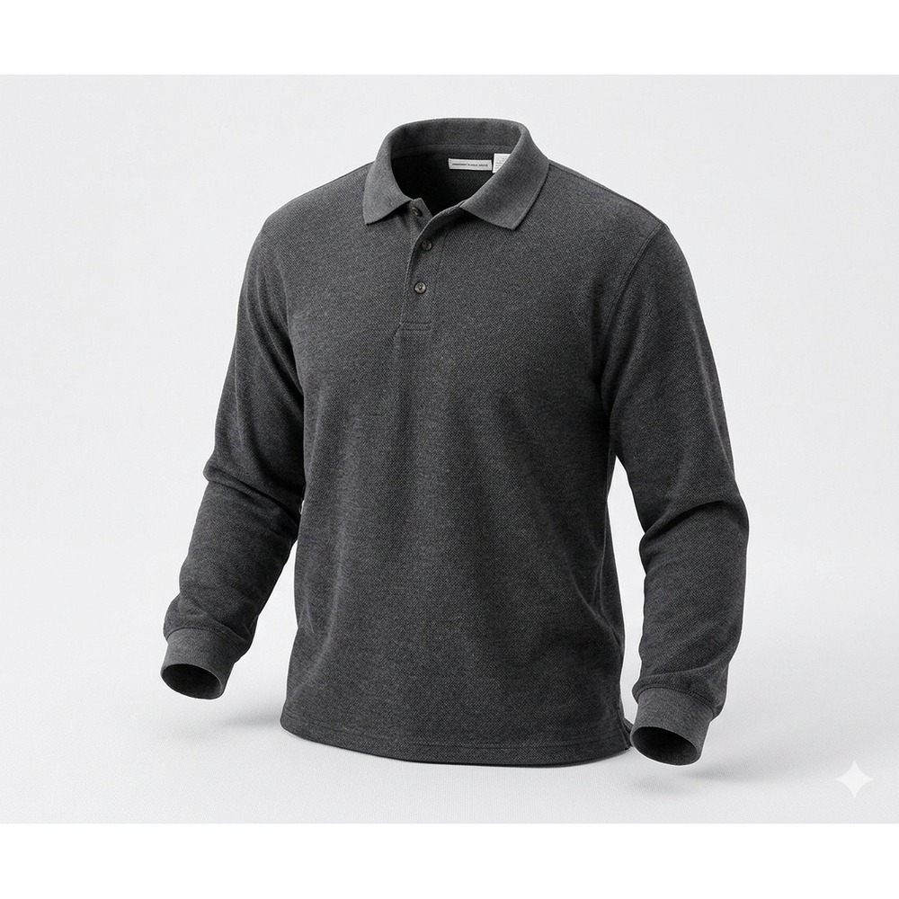 Knightsbridge Men's Dark Gray Long Sleeve Henley Shirt. Size‎ 3XL